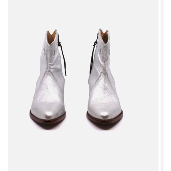 NEW Free People New Frontier Western Boot Silver Women's Size 7 - Picture 5 of 10